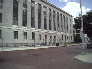Proposed station site at the Federal Courthouse on East State Street, Trenton.